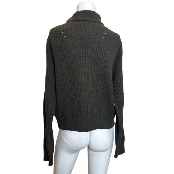 Pharoah Collection Green Wool Cashmere Turtleneck Sweater sz 3=L - Picture 5 of 10